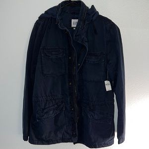 Unworn Gap Military style field jacket. Navy Blue. Size Medium.